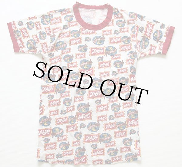 70s Schlitz 総柄 リンガーTシャツ - Sixpacjoe Web Shop