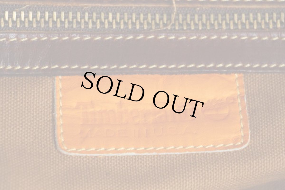 画像4: USA製 Timberlandティンバーランド ヌバックレザー ボストンバッグ 茶 (4)