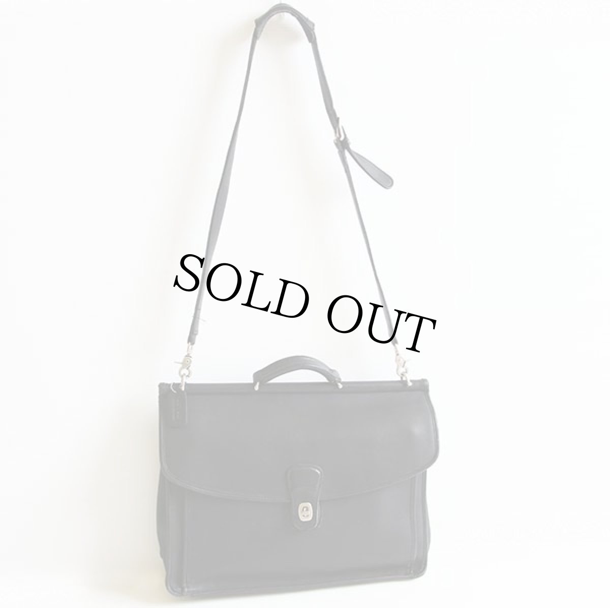 画像3: USA製 COACH オールド コーチ 2WAY レザー ブリーフケース 黒★5266 (3)