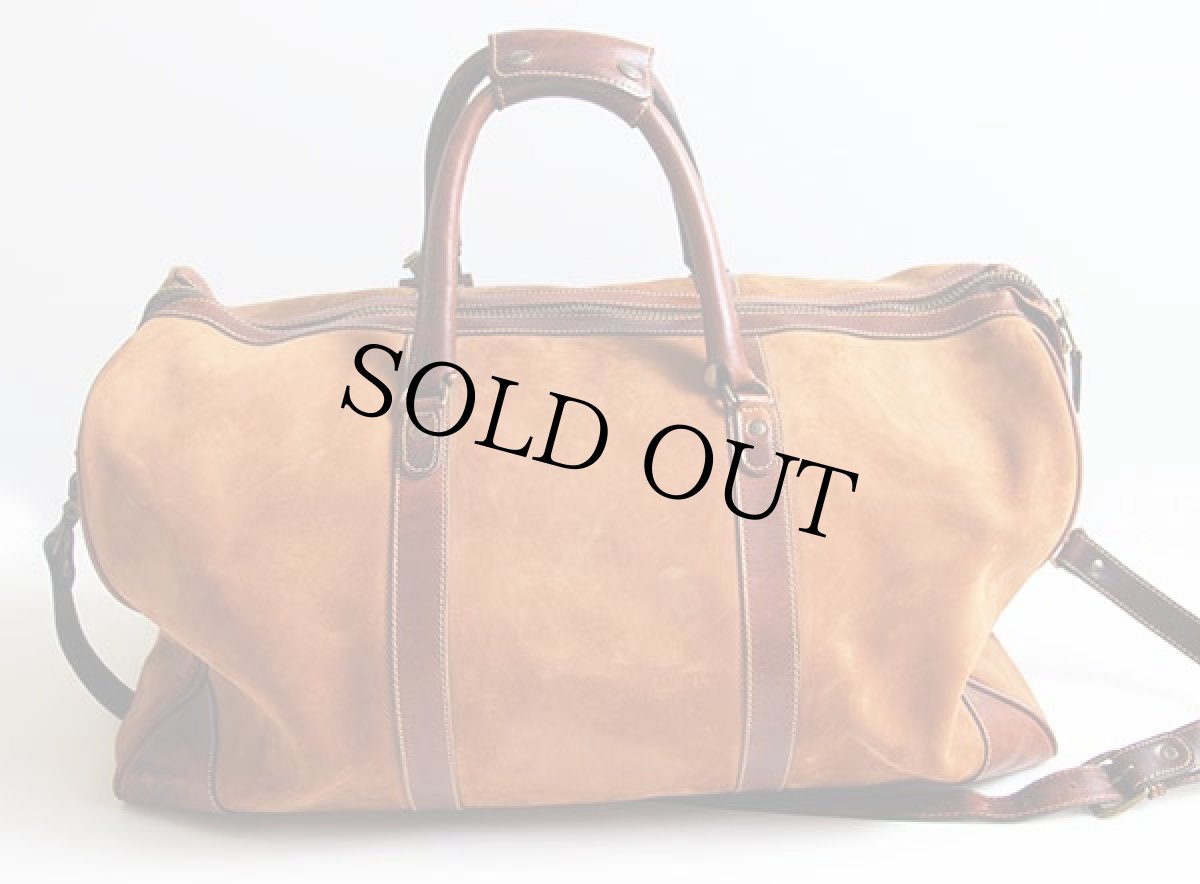 画像2: USA製 Timberlandティンバーランド ヌバックレザー ボストンバッグ 茶 (2)