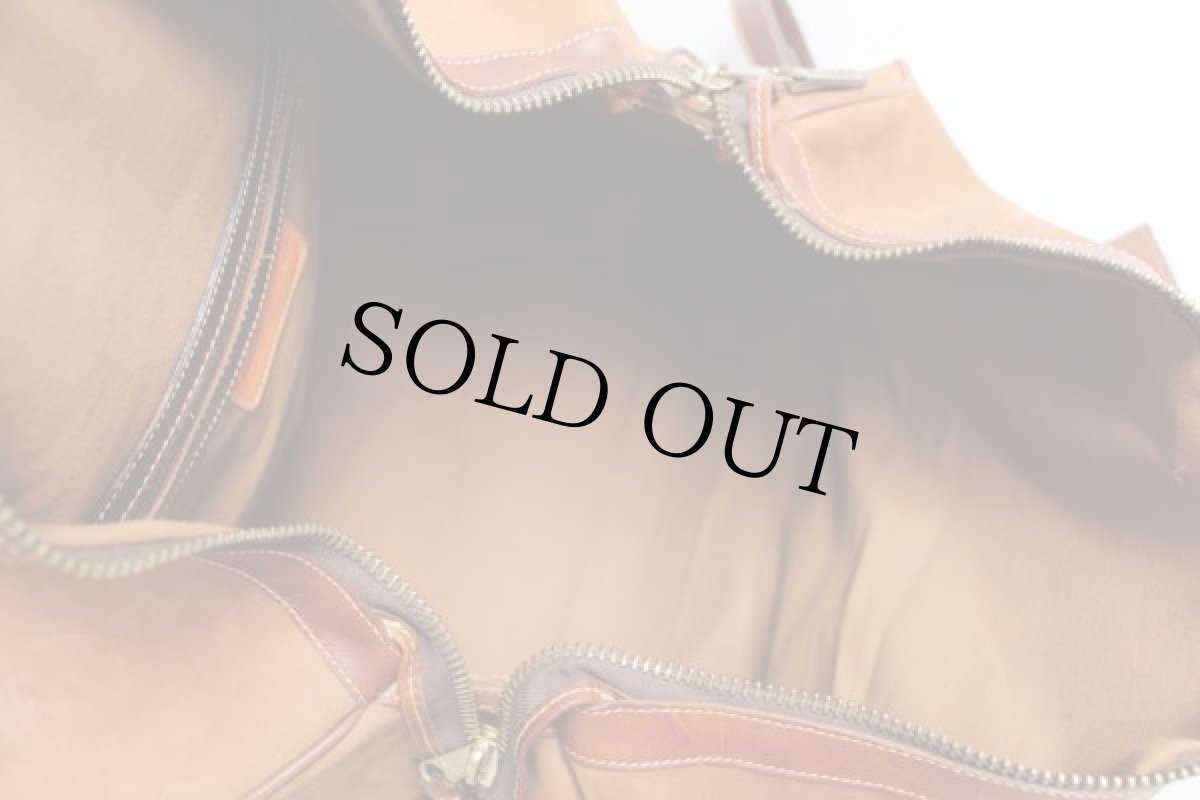 画像8: USA製 Timberlandティンバーランド ヌバックレザー ボストンバッグ 茶 (8)