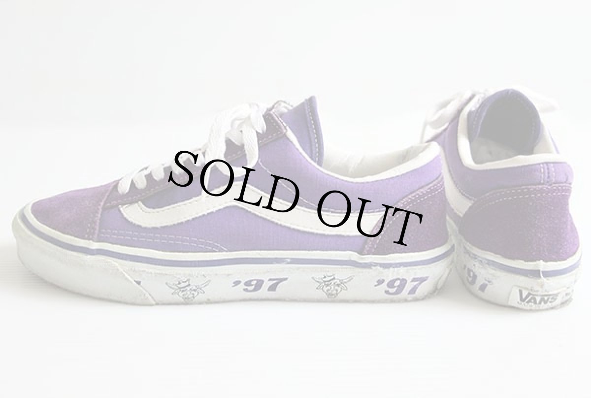 画像3: 90s USA製 VANSバンズ OLD SCHOOLオールドスクール サイドテープ 紫 8★スニーカー (3)