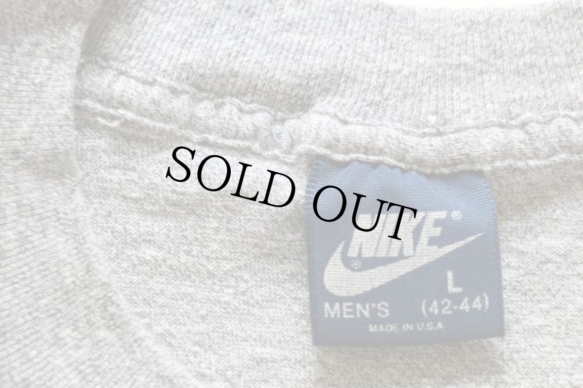 画像4: 80s USA製 NIKEナイキ ロゴ Tシャツ 杢グレー L (4)