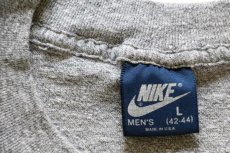 画像4: 80s USA製 NIKEナイキ ロゴ Tシャツ 杢グレー L (4)