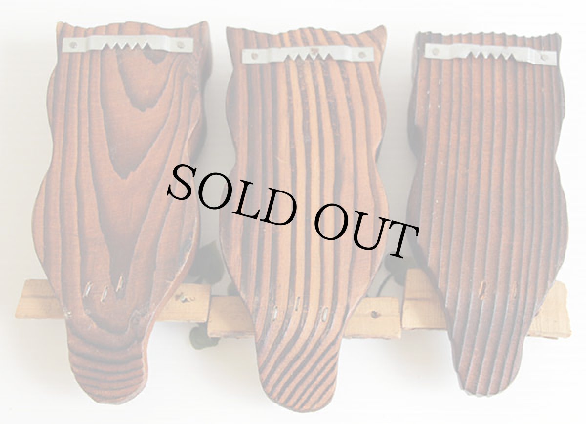 画像3: ビンテージ フクロウ ウッド ウォールデコ 3体セット (3)