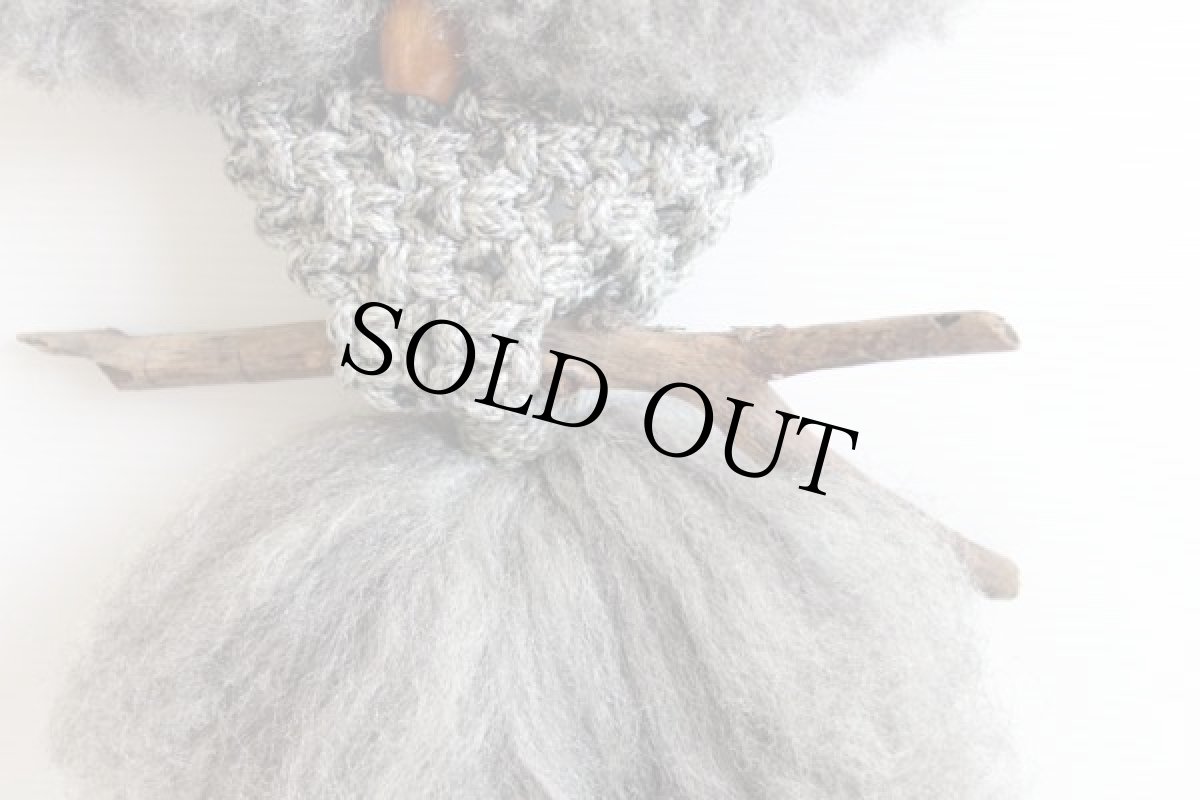 画像4: ビンテージ ハンドメイド フクロウ ウォールデコ (4)