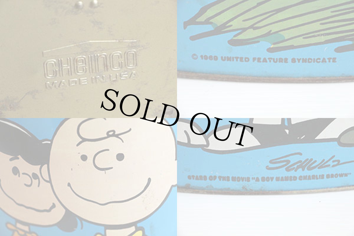 画像3: 70s USA製 CHEINCO スヌーピー チャーリーブラウン ルーシー トラッシュカン 青★ゴミ箱★ダストボックス (3)