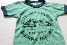 画像1: 80s DAY CAMP リンガーTシャツ 杢グリーン キッズ (1)