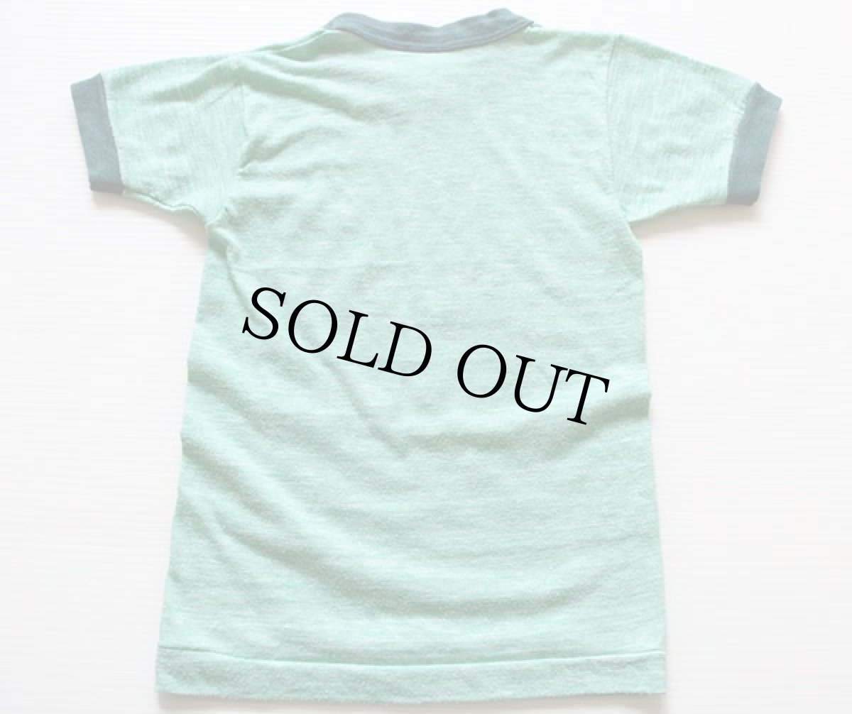 画像3: 80s DAY CAMP リンガーTシャツ 杢グリーン キッズ (3)