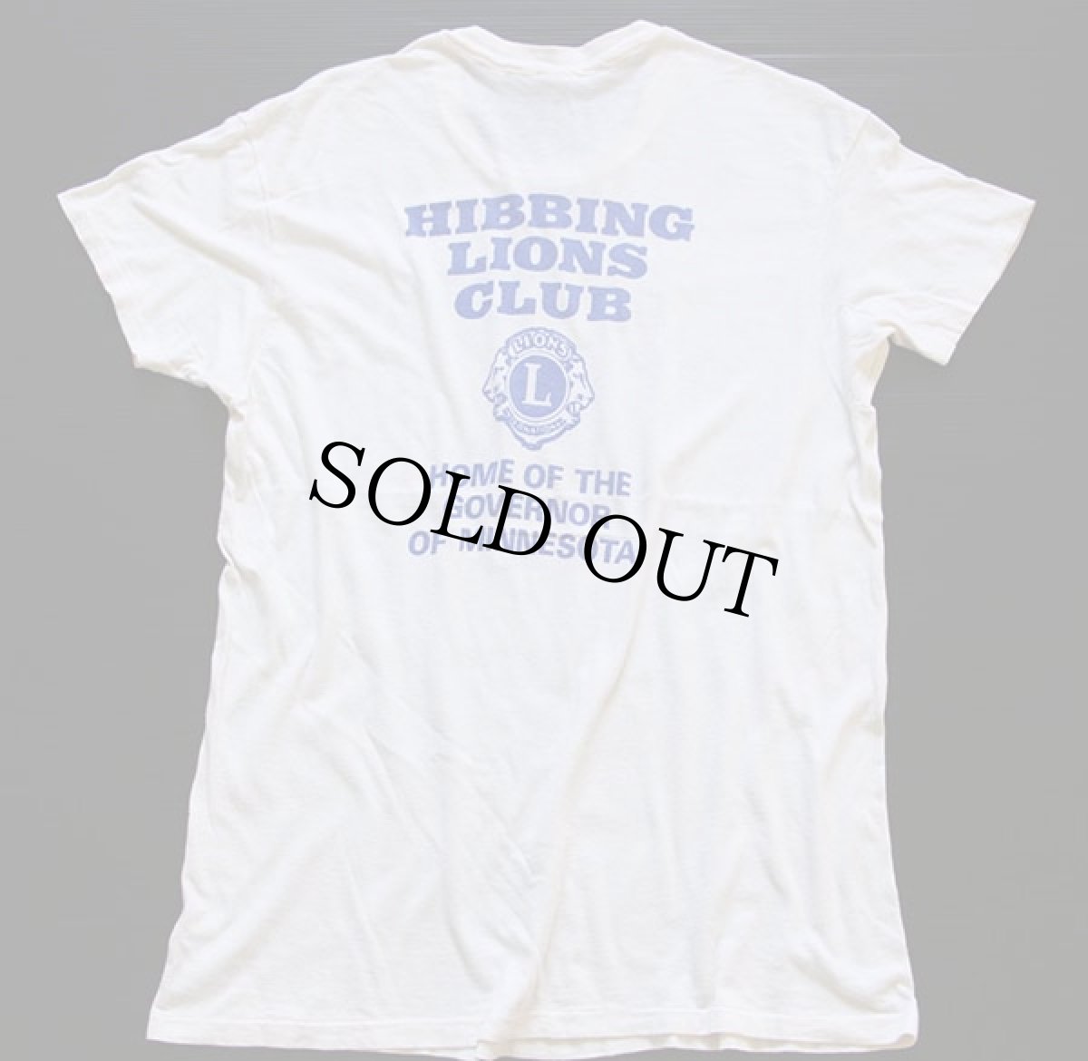 画像2: 70s Hanes HOWDY LIONS CLUB スマイル 両面 染み込みプリント コットンTシャツ 生成り XL (2)