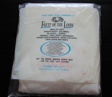 画像2: デッドストック★70s USA製 FRUIT OF THE LOOM 無地 クルーネック コットンTシャツ 白 XL  3パック (2)