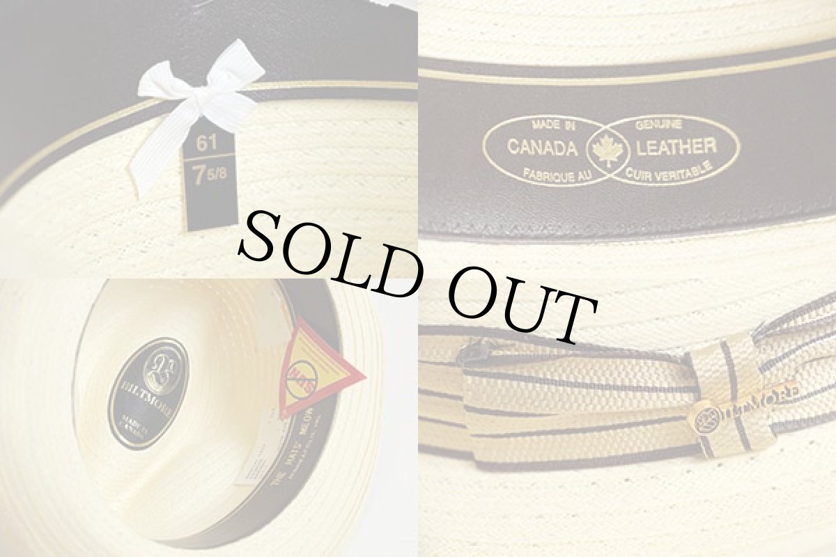 画像3: デッドストック★カナダ製 BILTMORE 中折れ ストローハット ナチュラル 7 5/8 61 (3)