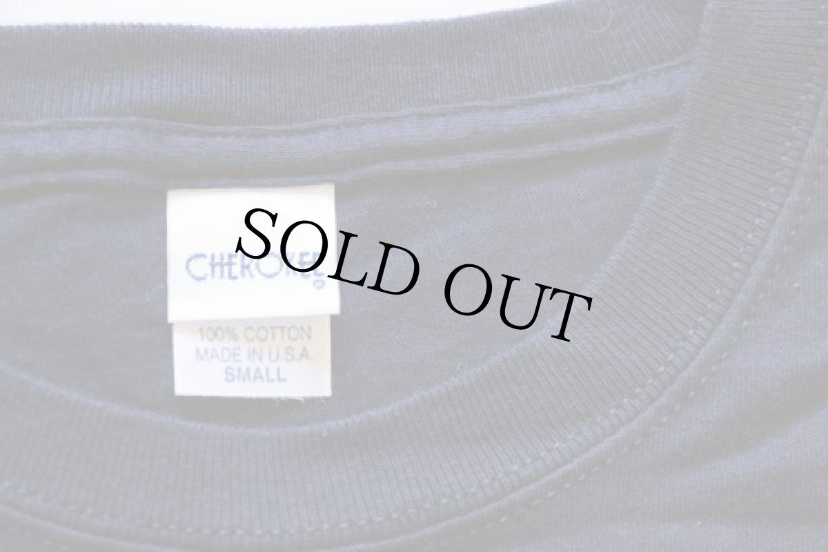 画像3: デッドストック★90s USA製 CHEROKEE 無地 コットン ポケットTシャツ 紺 S (3)
