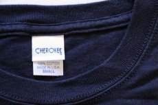 画像3: デッドストック★90s USA製 CHEROKEE 無地 コットン ポケットTシャツ 紺 S (3)