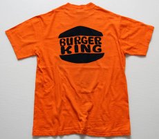 画像2: 80s USA製 Hanes BURGER KING バーガーキング HALLOWEEN ハロウィン 両面 染み込みプリント Tシャツ オレンジ L (2)