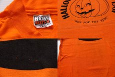 画像3: 80s USA製 Hanes BURGER KING バーガーキング HALLOWEEN ハロウィン 両面 染み込みプリント Tシャツ オレンジ L (3)