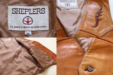 画像3: 70s SHEEPLERS レザーベスト 薄茶 42 (3)