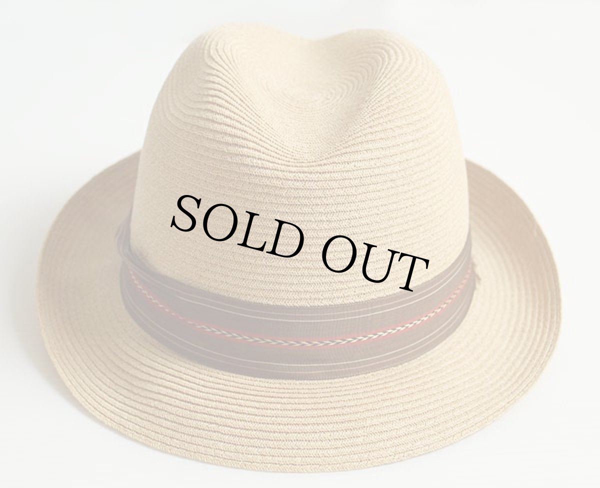 画像2: デッドストック★USA製 Pinzano 中折れ ストローハット ナチュラル 7 5/8-61 (2)