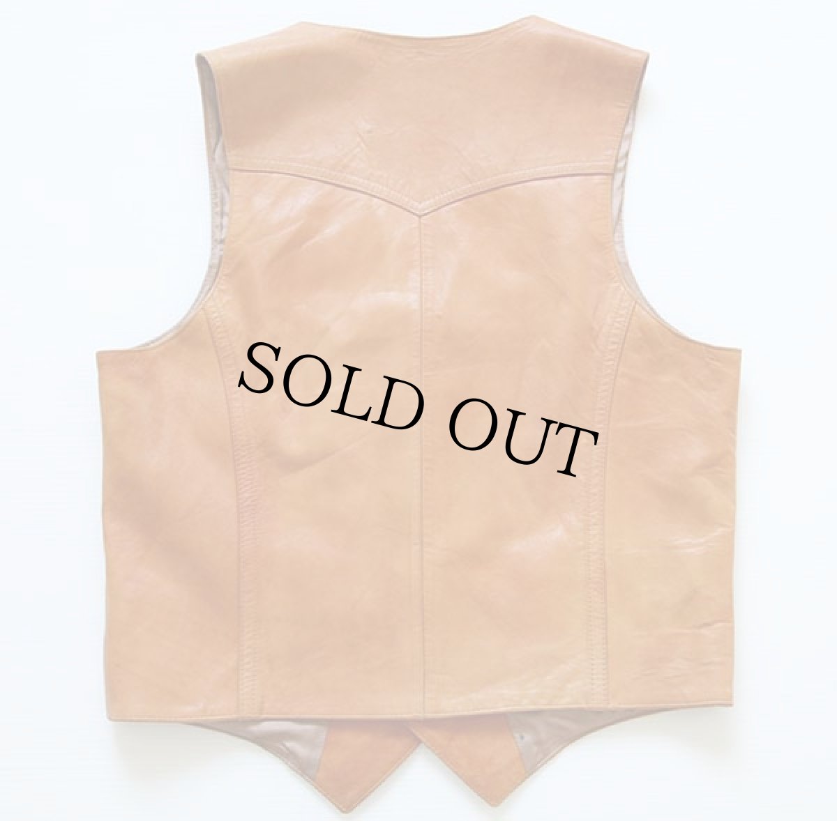 画像2: 70s SHEEPLERS レザーベスト 薄茶 42 (2)