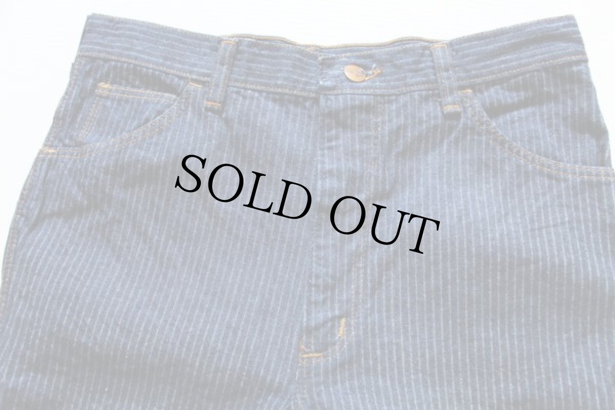 画像2: デッドストック★80s USA製 Wranglerラングラー ストライプ デニムパンツ 32 (2)