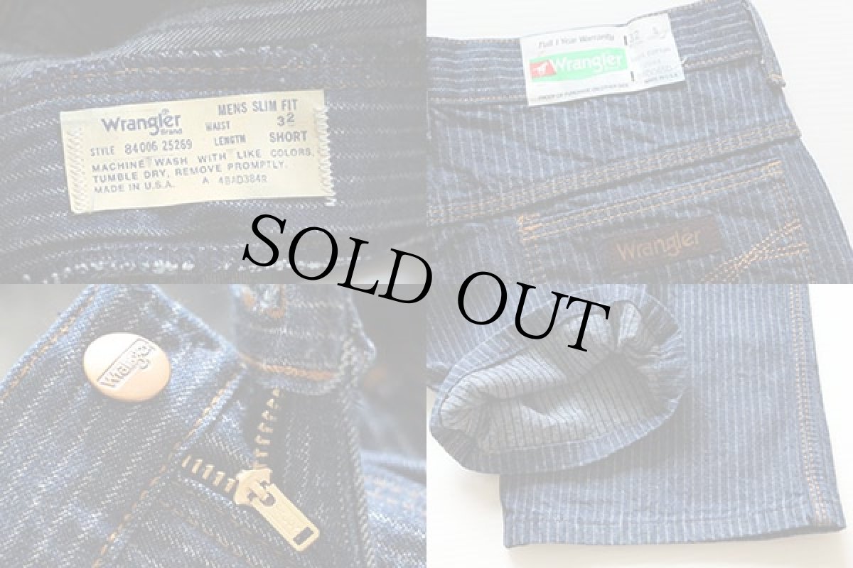 画像3: デッドストック★80s USA製 Wranglerラングラー ストライプ デニムパンツ 32 (3)