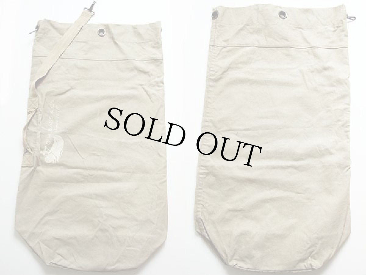 画像2: G.H.BASS&Co. キャンバス ダッフルバッグ グレーベージュ (2)