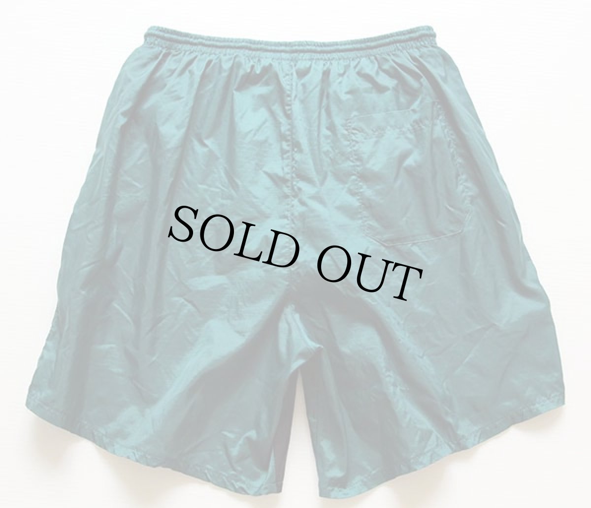 画像2: 90s NIKEナイキ バイカラー ナイロン ショートパンツ 緑×黒 L★ショーツ (2)