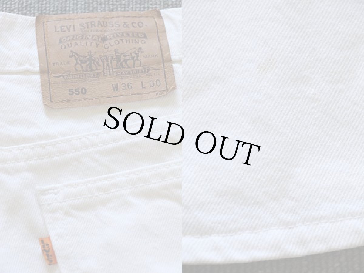 画像3: 90s USA製 Levi'sリーバイス 550 ホワイトデニム ショートパンツ w36★ショーツ (3)