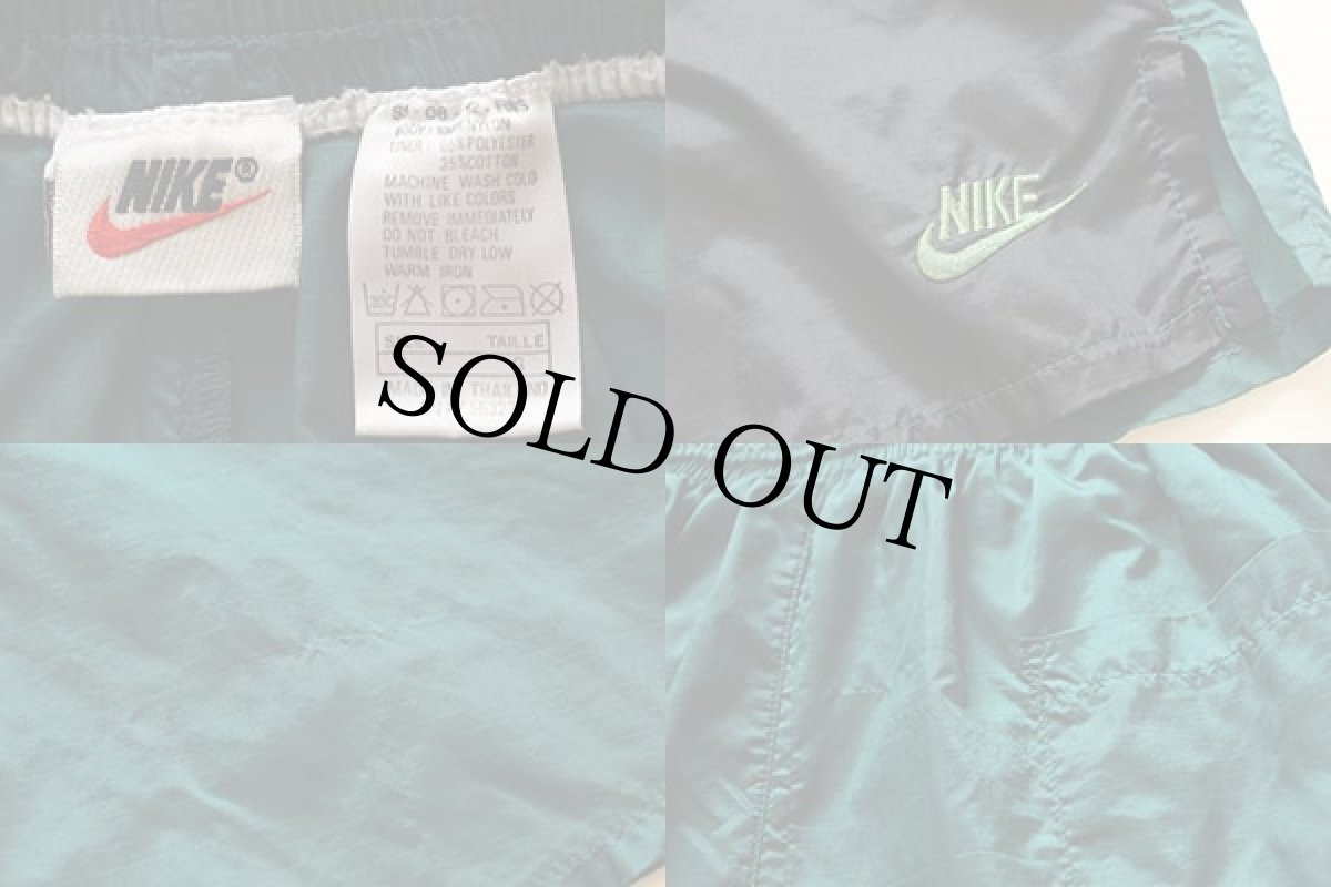 画像3: 90s NIKEナイキ バイカラー ナイロン ショートパンツ 緑×黒 L★ショーツ (3)