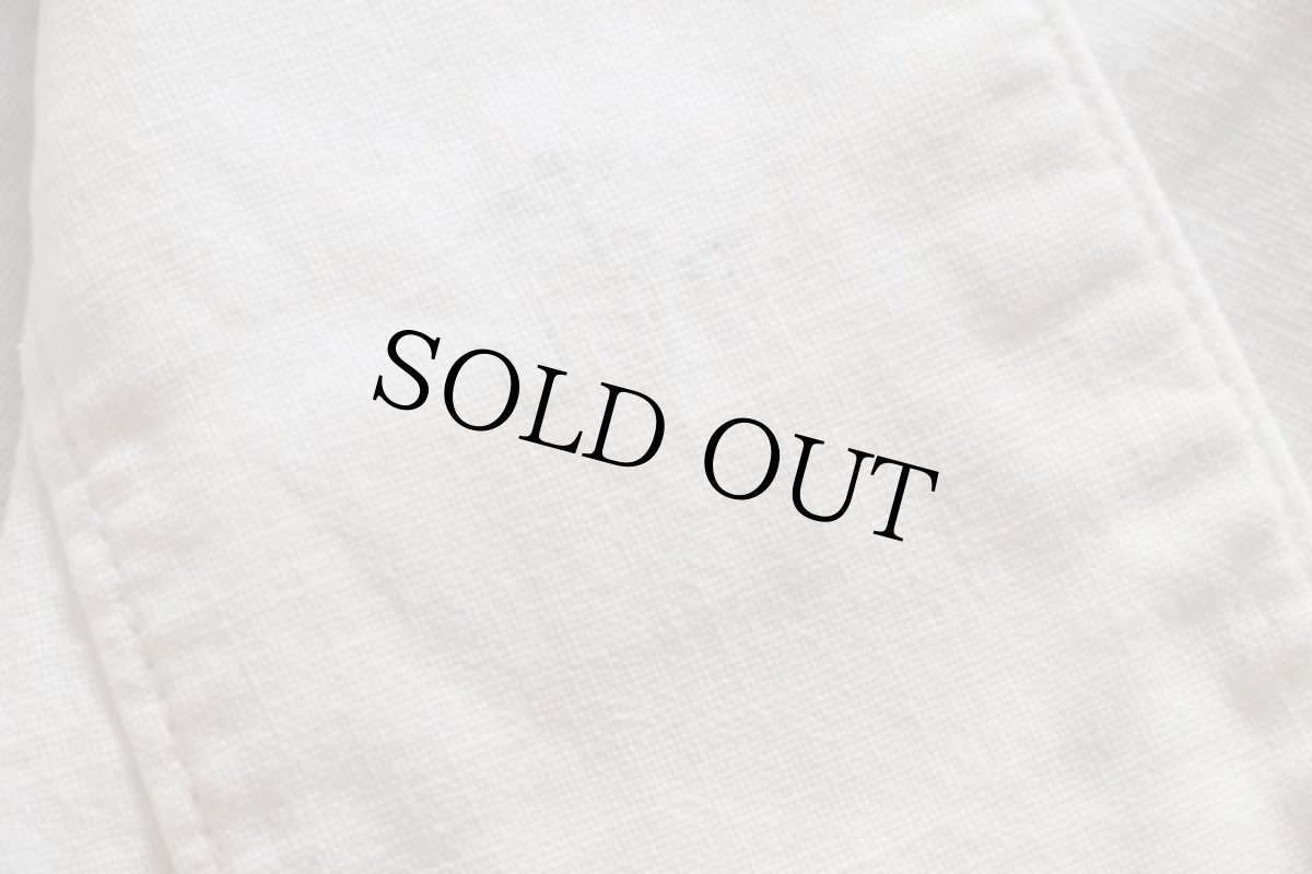 画像4: ビンテージ 米軍 スタンドカラー 半袖 メディカルシャツ 白 M (4)