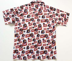 画像2: 70s USA製 Kmart Schlitz 総柄 染み込みプリント 半袖シャツ L (2)