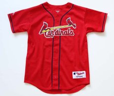 画像1: 90s USA製 Majestic MLB Cardinalsカージナルス MCGWIRE 25 メッシュ ベースボールシャツ 赤 キッズL (1)
