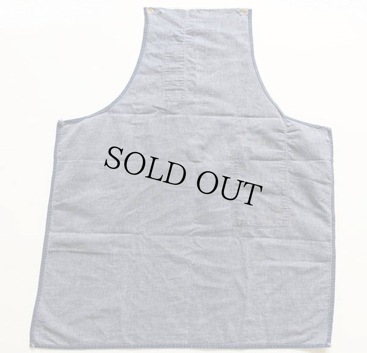 画像2: ビンテージ 耳付き インディゴ デニム ワークエプロン (2)