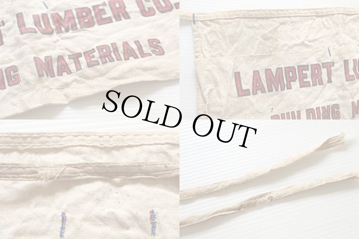 画像3: ビンテージ LAMPERT LUMBER キャンバス ワークエプロン 生成り (3)