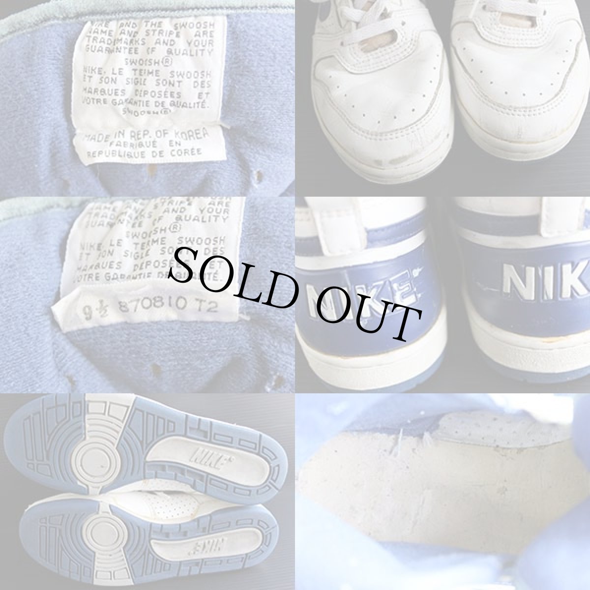 画像7: 80s NIKEナイキ DELTA FORCE AC デルタフォース Hi 白×青 9.5 (7)