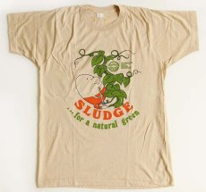 画像2: 70s USA製 SLUDGE for a natural green Tシャツ ベージュ L (2)