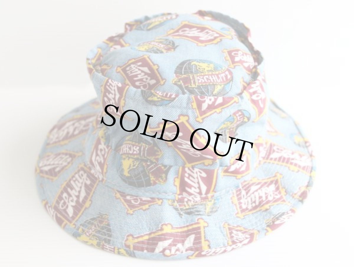 画像2: 70s USA製 Schlitz 総柄 コットンハット L (2)
