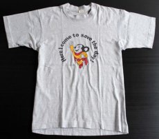 画像1: 80s USA製 MIGHTY MOUSEマイティマウス Tシャツ 杢グレー M (1)