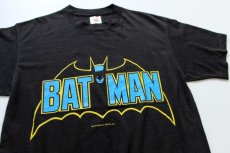 画像1: 80s USA製 BATMANバットマン Tシャツ 黒 L (1)