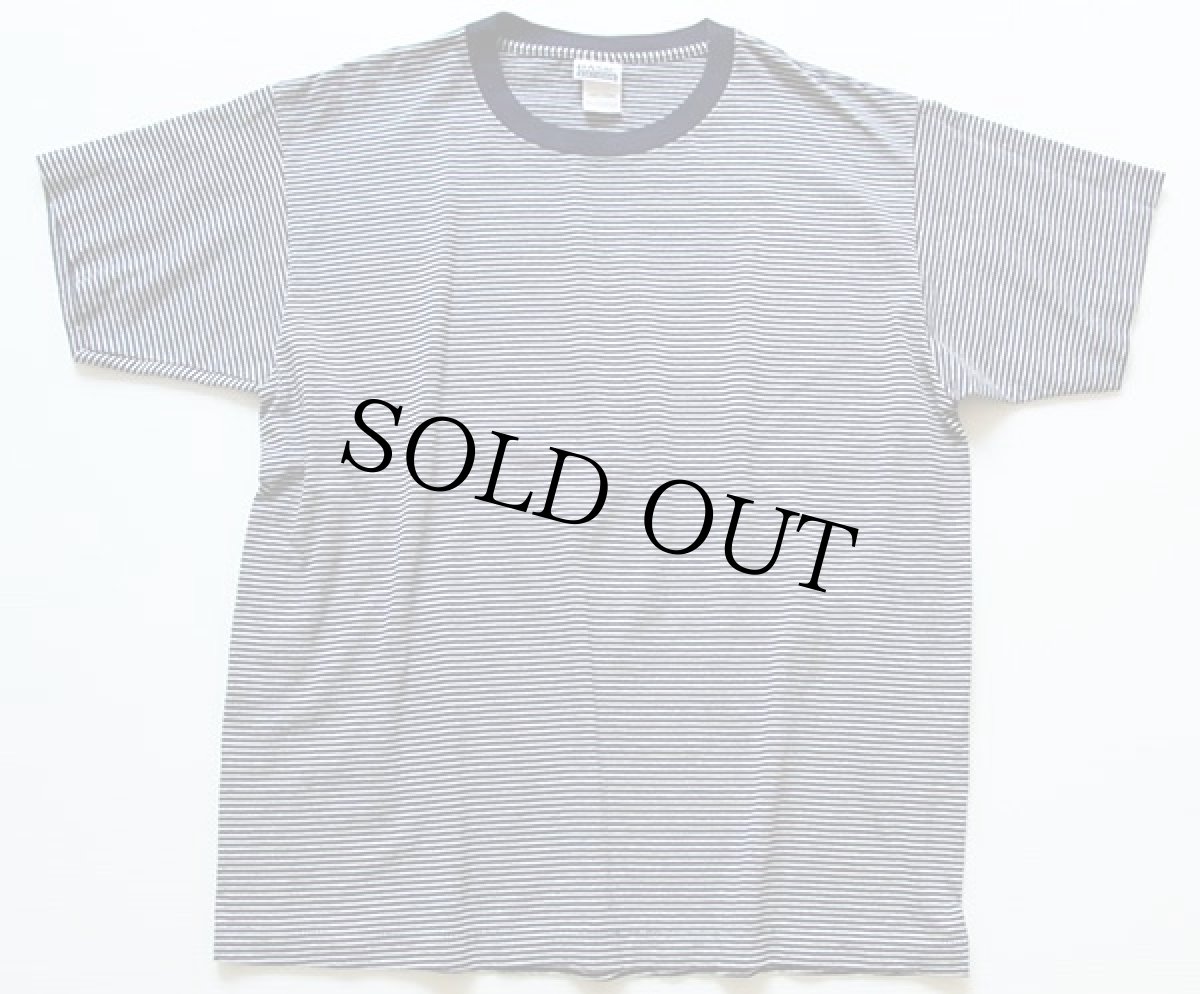 画像2: デッドストック★90s USA製 BASIC EDITIONS ボーダー Tシャツ 紺×グレー (2)