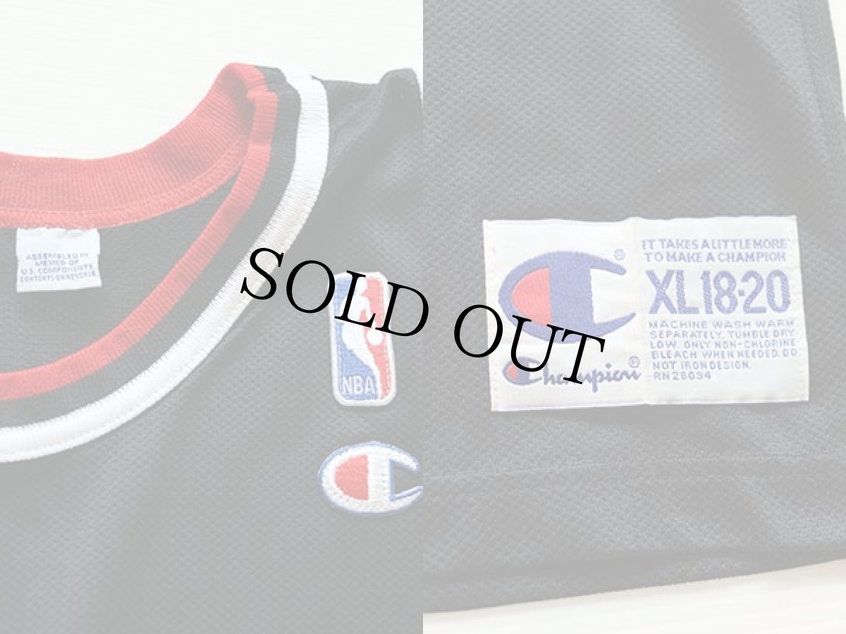 画像3: Championチャンピオン NBA BULLS シカゴ ブルズ JORDAN ジョーダン 23 ユニフォーム 黒×赤×白 ボーイズXL (3)