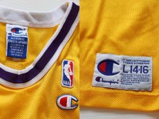 画像3: Championチャンピオン NBA LAKERSレイカーズ O'NEALオニール 34 ユニフォーム 黄×紫×白 ボーイズL (3)