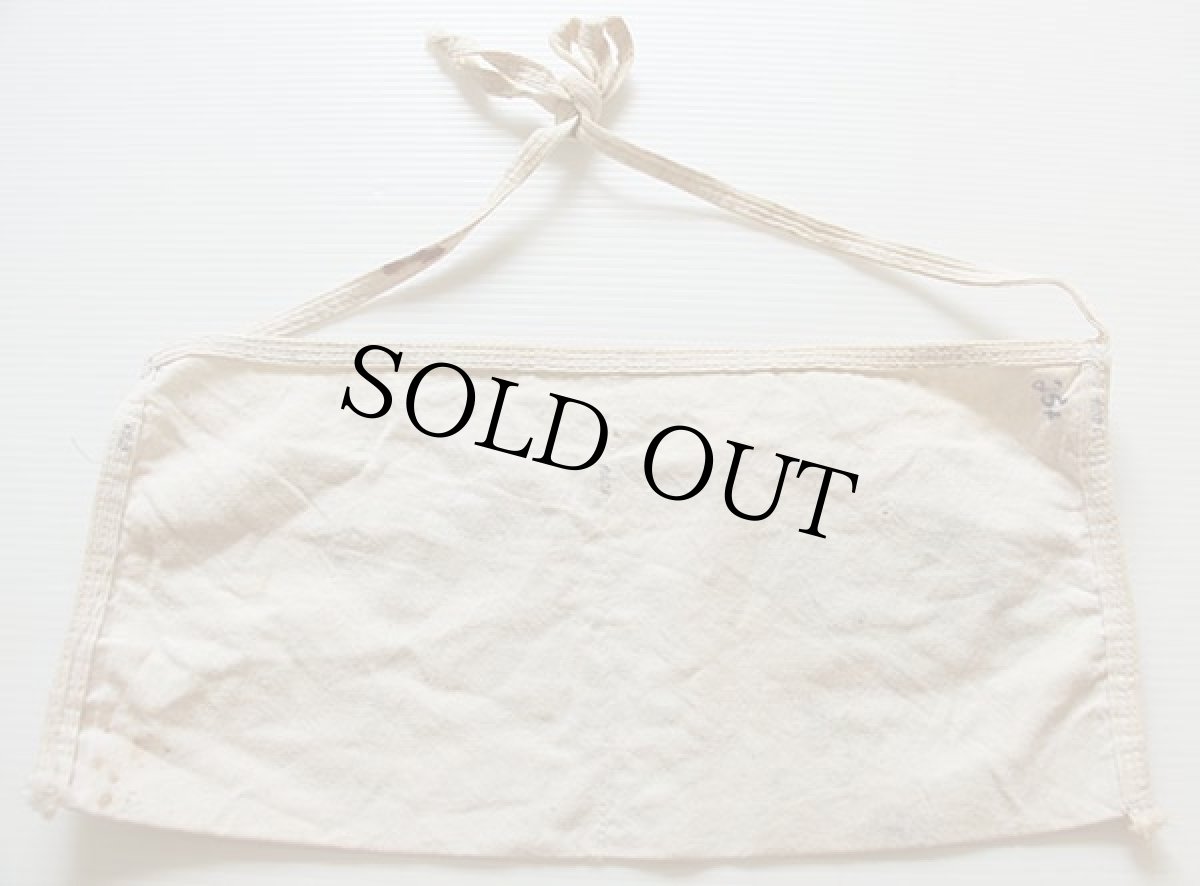 画像2: ビンテージ MILLS CASH SALES キャンバス ワークエプロン 生成り (2)