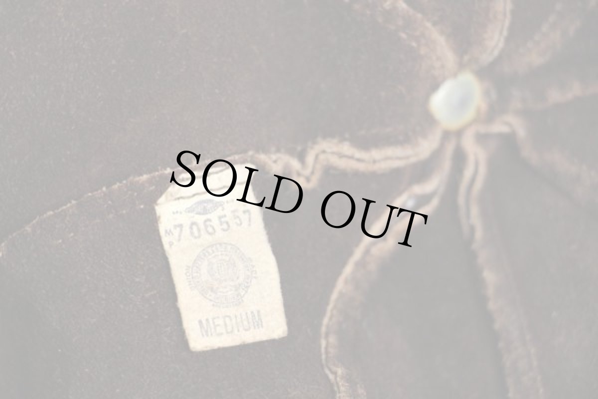 画像4: 70s UNKNOWN レザーキャスケット 茶 M (4)