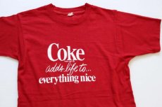 画像1: 70s USA製 Coke コカコーラ Tシャツ 赤 L (1)
