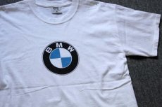 画像1: 90s USA製 BMW ロゴ コットンTシャツ 白 M (1)