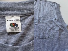 画像3: デッドストック★90s USA製 FRUIT OF THE LOOM 無地 ノースリーブ ポケットTシャツ 杢グレー XL (3)