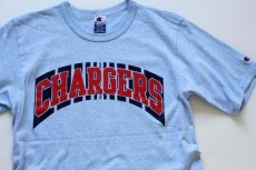 画像1: 90s USA製 Championチャンピオン CHARGERS Tシャツ 杢ブルー M (1)