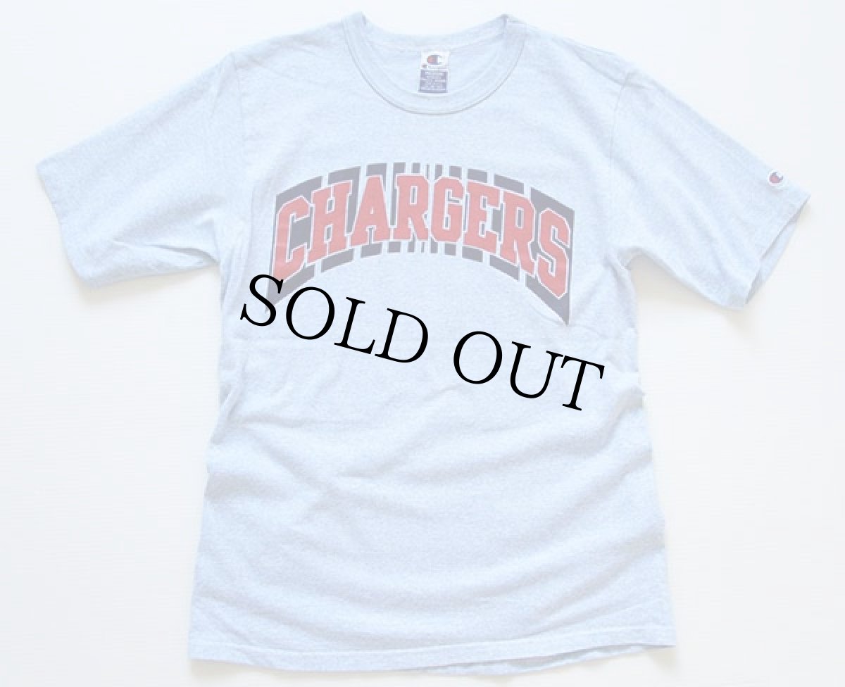 画像2: 90s USA製 Championチャンピオン CHARGERS Tシャツ 杢ブルー M (2)