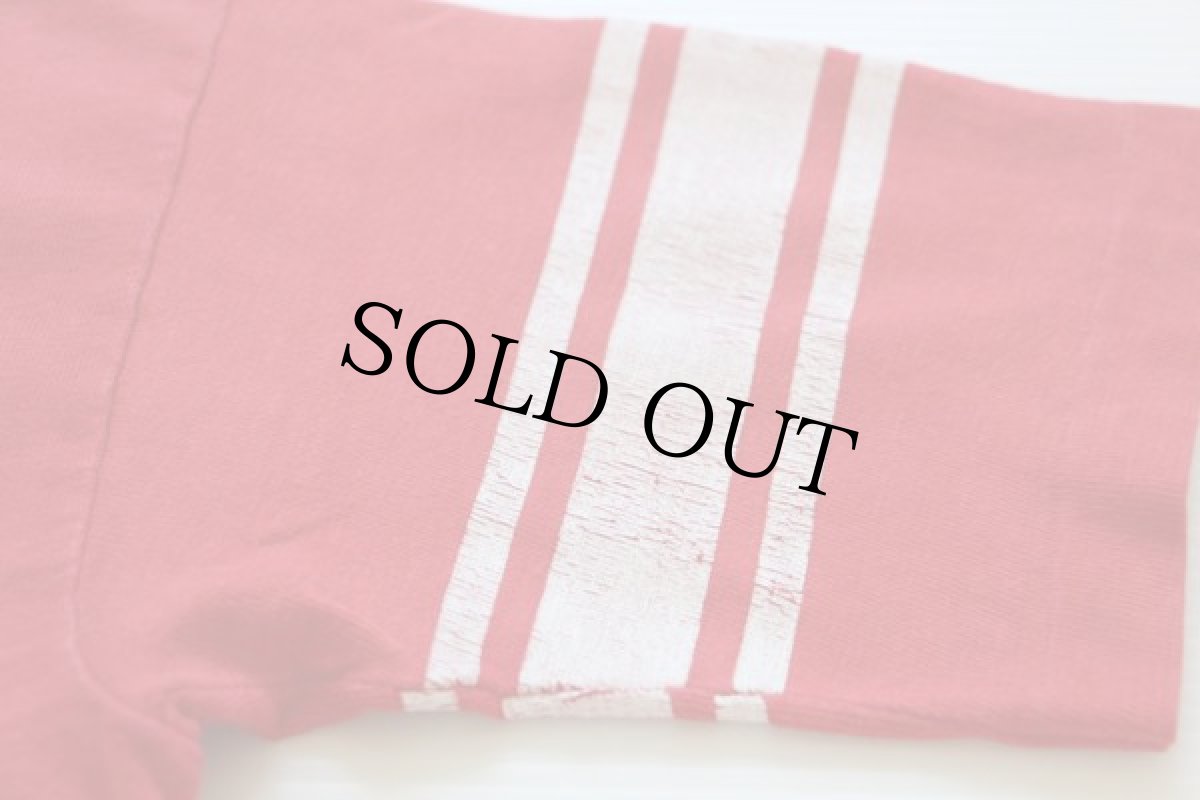 画像6: 70s USA製 Championチャンピオン U.W.-STOUT 78 コットン フットボールTシャツ 赤 S (6)